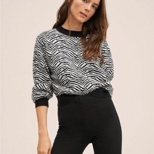 Mango Zebra Sweater - Medium